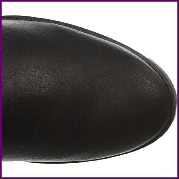 Knee-High Boots with Strap Detailing, Stretch Fit, Synthetic Sole - Picture 6 of 8